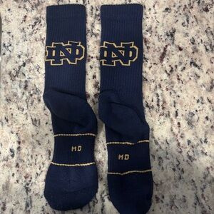 Notre Dame Fighting Irish Under Armour Socks Blue Gold Crew Sports Practice Gym